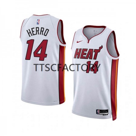 Maglia NBA Miami Heat Tyler Herro 14 Nike 2022-23 Association Edition Bianco Swingman - Uomo